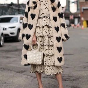 New Black Hearts Pari Faux Fur Lux coat